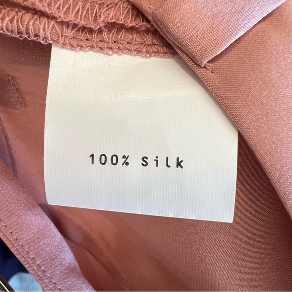 L'AGENCE Silk Wide Leg Pants Soft Pink 2 NWOT Party Contemporary Feminine - Picture 5 of 5